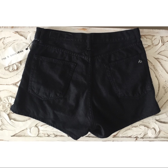 Rag & Bone Justine Black Denim Shorts - Picture 8 of 8